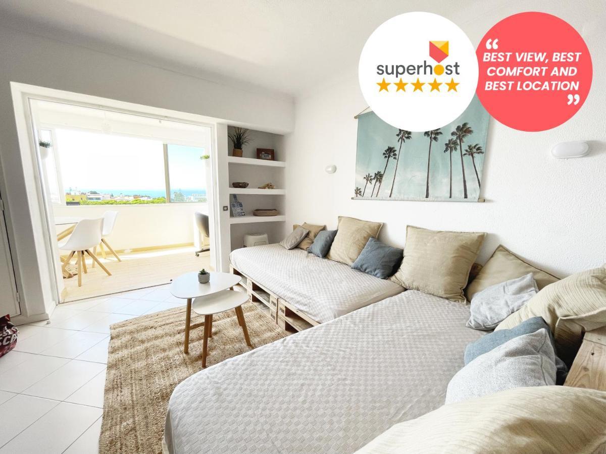 Panoramic Seaview - 2 Bedroom, Main Ave, 15 Min Walk Beach, Workspace Албуфейра Екстериор снимка